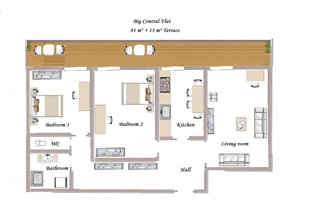 Notre Dame - Huge Sunny Modern 2Br Flat - Terrace Nice Exterior foto